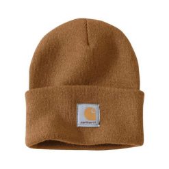 Czapka zimowa Carhartt Acrylic Watch Hat. Brązowe czapki Carhartt, bez wzorów. Za 70.99 zł.
