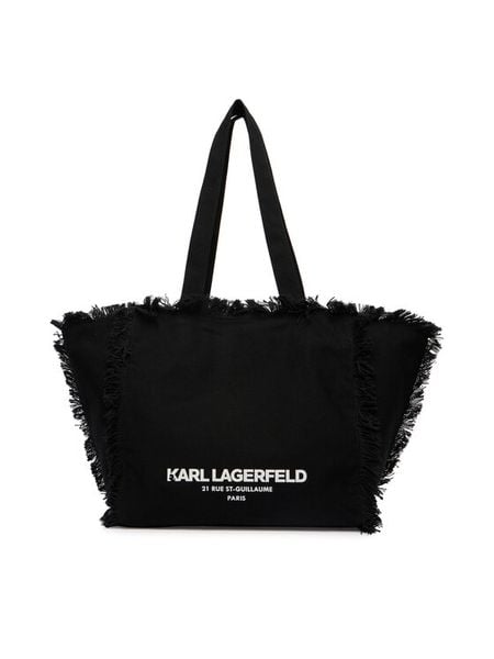 KARL LAGERFELD Torebka B2W50021 Czarny. Czarne shopper KARL LAGERFELD, bez wzorów, z materiału, bez dodatków. Za 360.99 zł.