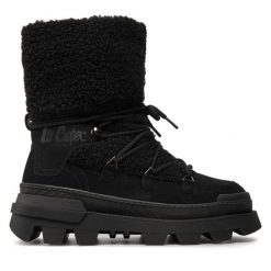 Botki Lee Cooper. Czarne botki Lee Cooper, bez wzorów, bez obcasa, na płaskiej podeszwie, bez zapięcia. Za 319.99 zł.