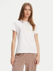 Guess T-Shirt V5YI13J 1314 Biały Regular Fit. Białe t-shirty Guess, xl, z aplikacjami, z bawełny, bez kołnierzyka, bez ramiączek. Za 179.99 zł.