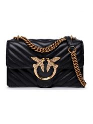 Pinko Skórzana torebka w kolorze czarnym - 21 x 12 x 6 cm rozmiar: onesize. Czarne torby na ramię Pinko, bez wzorów, z materiału, na ramię, pikowane, bez dodatków. Za 1,074.45 zł.