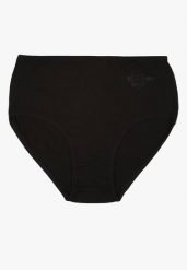 Czarne Bawełniane Majtki Figi w Minimalistycznym Stylu Idira. Czarne figi Renee, plus size, bez wzorów, z bawełny. Za 9.99 zł.
