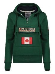 ANAPURNA Bluza "Gymana" w kolorze ciemnozielonym rozmiar: XXL. Zielone bluzy ANAPURNA, xxl, bez wzorów, z kapturem. Za 92.42 zł.