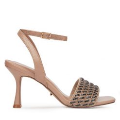 Sandały DeeZee. Brązowe sandały DeeZee, bez wzorów, bez obcasa, na szpilce, bez zapięcia. Za 149.99 zł.