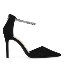 Szpilki DeeZee. Czarne szpilki DeeZee, bez wzorów, bez obcasa, na szpilce, bez zapięcia. Za 159.99 zł.