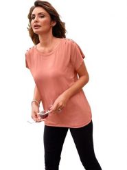 WITT WEIDEN Koszulka w kolorze jasnoróżowym rozmiar: 46. Różowe bluzki WITT WEIDEN, bez wzorów, bez kołnierzyka, bez ramiączek. Za 56.99 zł.