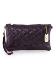 Anna Morellini Skórzana kopertówka w kolorze fioletowym - 27 x 11 x 3 cm rozmiar: onesize. Różowe kopertówki Anna Morellini, bez wzorów, z materiału, przez ramię, pikowane, bez dodatków. Za 173.99 zł.