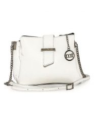 Mia Tomazzi Skórzana torebka "Cipria" w kolorze białym - 21 x 17 x 10 cm rozmiar: onesize. Białe torby na ramię Mia Tomazzi, bez wzorów, z materiału, na ramię, bez dodatków. Za 260.99 zł.