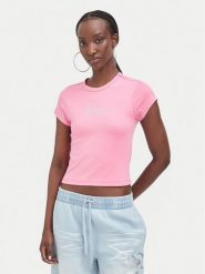 Juicy Couture T-Shirt JCWCT226326 Różowy Slim Fit. Czerwone t-shirty Juicy Couture, s, bez wzorów, bez kołnierzyka, bez ramiączek. Za 169.99 zł.