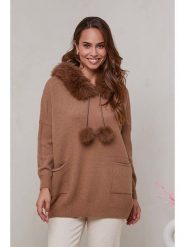 Soft Cashmere Sweter w kolorze karmelowym rozmiar: 34/36. Brązowe swetry Soft Cashmere, bez wzorów, bez ramiączek. Za 118.84 zł.