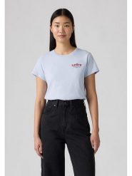 Levi's Koszulka w kolorze błękitnym rozmiar: L. Niebieskie bluzki Levi's®, l, bez wzorów, z bawełny, bez kołnierzyka, bez ramiączek. Za 88.64 zł.