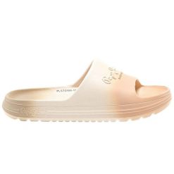 Klapki damskie Pepe Jeans Beach Slidecol. Czerwone klapki Pepe Jeans, bez wzorów, z jeansu, bez obcasa. W wyprzedaży za 110.85 zł.