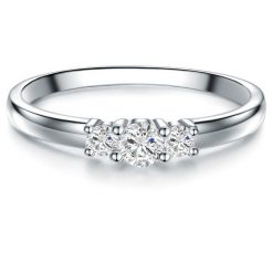Trilani Srebrny pierścionek srebro wysokiej próby Topaz srebrny Pierścionki 1 ct Damski. Szare pierścionki Trilani, z topazem, srebrne. Za 288.99 zł.