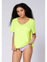 Chiemsee Koszulka w kolorze zielonym rozmiar: XL. Zielone bluzki Chiemsee, xl, bez wzorów, z bawełny, bez kołnierzyka, bez ramiączek. Za 74.46 zł.