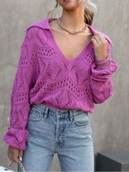 Milan Kiss Sweter w kolorze fioletowym rozmiar: XL. Różowe swetry Milan Kiss, xl, bez wzorów, bez ramiączek. Za 130.99 zł.