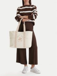 Beverly Hills Polo Club Torebka CWBEO-BHPC-L-018-09 Beżowy. Brązowe shopper Beverly Hills Polo Club, bez wzorów, z materiału, bez dodatków. Za 129.99 zł.