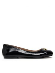 LOVE MOSCHINO Baleriny JA11011G1MII0000 Czarny. Czarne baleriny Love Moschino, bez wzorów, z lakierowanej skóry, bez obcasa. Za 419.99 zł.