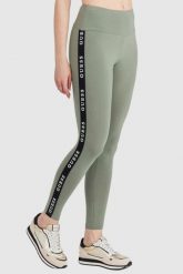 GUESS Zielone legginsy damskie z lampasami, Rozmiar XS. Zielone legginsy Guess, s, z aplikacjami. W wyprzedaży za 129.99 zł.