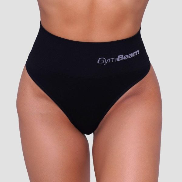 Figi damskie brazylijskie bezszwowe 2Pack. Czarne figi GYMBEAM, xl, bez wzorów, z elastanu. Za 55.90 zł.