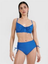 4F Góra od bikini damska - niebieska XL. Niebieskie szorty 4f, bez wzorów, z elastanu, eleganckie. Za 79.99 zł.