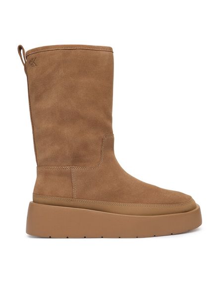 Calvin Klein Śniegowce Flatform Mid Boot Suede Wl HW0HW03181 Beżowy. Brązowe trapery i śniegowce Calvin Klein, ze skóry. Za 749.99 zł.