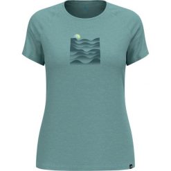 Koszulka do biegania damska Odlo Hiking Ascent. Niebieskie bluzki Odlo, bez wzorów, z lyocellu, sportowe, bez kołnierzyka, bez ramiączek. Za 192.05 zł.