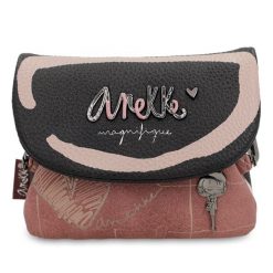 Brązowy Mały Damski Portfel Z Klapką Anekke. Brązowe portfele Anekke, z aplikacjami, z materiału. Za 129.00 zł.