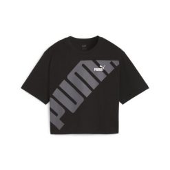 Koszulka Puma Power Cropped. Czarne koszulki sportowe Puma, bez wzorów, bez ramiączek. Za 69.99 zł.