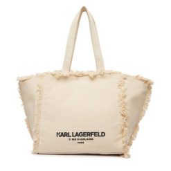 Torebka KARL LAGERFELD. Brązowe shopper KARL LAGERFELD, bez wzorów, bez dodatków. Za 549.99 zł.