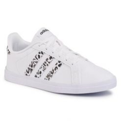 ADIDAS COURTPOINT X FW8415 Biały. Białe obuwie sportowe Adidas, ze skóry ekologicznej, bez zapięcia. Za 229.99 zł.
