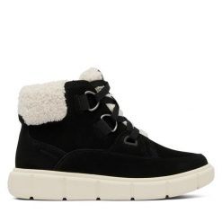 Botki Sorel. Czarne botki Sorel, bez wzorów, bez obcasa, na płaskiej podeszwie, bez zapięcia. Za 649.99 zł.