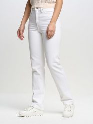 BIG STAR Dżinsy - Slim fit - w kolorze białym rozmiar: W29/L32. Białe jeansy Big Star, l, z aplikacjami, z podwyższonym stanem. Za 169.95 zł.