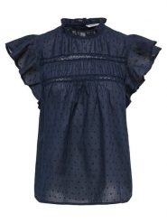 ONLY Bluzka Katti 15337637 Granatowy Regular Fit. Niebieskie bluzki Only, xs, bez wzorów, z bawełny, bez kołnierzyka, bez ramiączek. Za 99.99 zł.