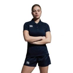 Damska koszulka polo Canterbury Club Dry. Niebieskie bluzki CANTERBURY, bez wzorów, eleganckie, bez kołnierzyka, bez ramiączek. Za 233.00 zł.