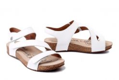 JOSEF SEIBEL 78519 43 800 Tonga 25 roma/weiss, sandały damskie. Brązowe sandały Josef Seibel, bez wzorów, ze skóry, bez obcasa, bez zapięcia. Za 314.42 zł.