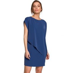 Stylove Sukienka w kolorze niebieskim rozmiar: S. Niebieskie sukienki Stylove, na co dzień, s, bez wzorów, bez kołnierzyka, bez ramiączek, mini, proste. Za 214.99 zł.