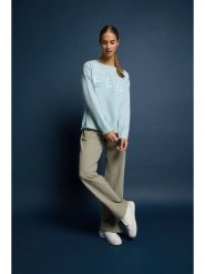 ELBSAND Bluza "Aleah" w kolorze błękitnym rozmiar: XS. Niebieskie bluzy ELBSAND, xs, bez wzorów, z bawełny, bez kaptura. Za 135.17 zł.