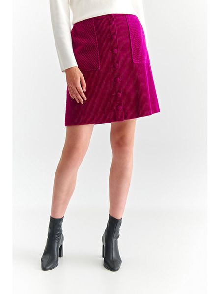 TATUUM Spódnica sztruksowa w kolorze jagodowym rozmiar: 40. Czerwone spódnice Tatuum, na co dzień, bez wzorów, z bawełny, midi, proste. Za 67.45 zł.