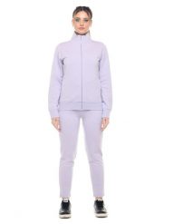 Bluza z bawełna z zamek błyskawiczny na co dzień. Niebieskie bluzy LEONE 1947 APPAREL, uniwersalny, bez wzorów, z bawełny, bez kaptura. Za 147.31 zł.