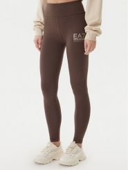EA7 Emporio Armani Legginsy 7W000426 AF12484 U6063 Brązowy Slim Fit. Brązowe legginsy EA7 Emporio Armani, xl, bez wzorów, z bawełny. Za 309.99 zł.