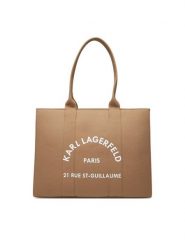 KARL LAGERFELD Torebka A1W50009 Brązowy. Brązowe torebki klasyczne KARL LAGERFELD, bez wzorów, z materiału, bez dodatków. Za 699.99 zł.