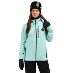 Damska kurtka snowboardowa Sporty zimowe W2-W Senja. Niebieskie kurtki sportowe SIROKO, na zimę, l, bez wzorów, z softshellu, bez kaptura, narciarskie. W wyprzedaży za 532.90 zł.