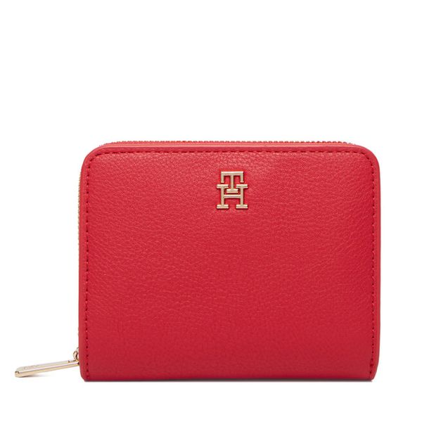 Portfel Tommy Hilfiger. Czerwone portfele TOMMY HILFIGER, bez wzorów. Za 222.99 zł.