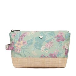 Kosmetyczka Roxy. Zielone kufry i kosmetyczki Roxy, bez wzorów, z materiału, bez dodatków. Za 49.99 zł.