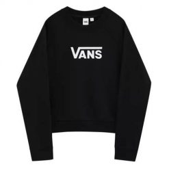 Bluza sportowa damska Vans WM Flying V FT Boxy Crew. Czarne bluzy Vans, xs, bez wzorów, bez kaptura. Za 447.00 zł.