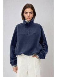 Weekday Bluza w kolorze granatowym rozmiar: L. Niebieskie bluzy sportowe Weekday, l, bez wzorów, bez kaptura. Za 101.47 zł.