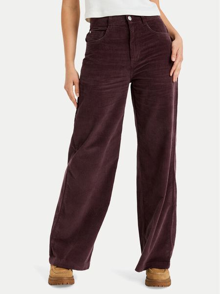 Roxy Spodnie materiałowe Surf On Cloud Cord ERJNP03678 Brązowy Regular Fit. Brązowe spodnie materiałowe Roxy, bez wzorów, z materiału. Za 166.99 zł.