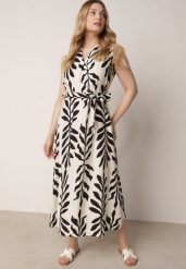 Czarna Pudełkowa Sukienka Wiskozowa Bez Rękawów z Wiązanym Paskiem Fontalin. Czarne sukienki Born2be, do pracy, l, bez wzorów, z tkaniny, biznesowe, bez kołnierzyka, bez ramiączek, maxi, dopasowane. Za 89.99 zł.