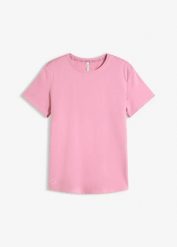 Sportowy T-shirt oversize o fakturze strukturalnej. Czarne koszulki sportowe bonprix, bez wzorów, bez ramiączek. Za 64.99 zł.