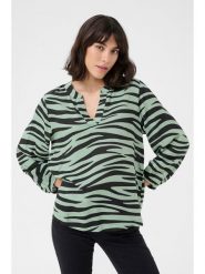 Kaffe Bluzka w kolorze zielonym rozmiar: 44. Zielone bluzki Kaffe, s, bez wzorów, z wiskozy, klasyczne, bez kołnierzyka, bez ramiączek. Za 78.99 zł.